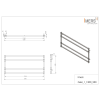 Radiator de baie GESI 2 cromat 1200x530mm 305W Imers 2920CH