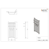 Radiator de baie INDEO 2 negru 430x1000mm 344W Imers 0322CZ