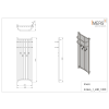INDEO 3 radiator de baie cromat 430x1200mm 382W Imers 0330CH