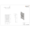 Radiator de baie INDEO 1 negru 430x800mm 294W Imers 0312CZ