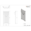 INDEO 6 radiator de baie cromat 530x1200mm 461W Imers 0360CH