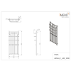 Radiator de baie MINAS 2 alb 430x1000mm 368W Imers 0422