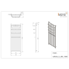 Radiator de baie MINAS 3 negru 430x1200mm 400W Imers 0432CZ