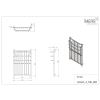 Radiator de baie MINAS 4 negru 530x800mm 355W Imers 0442CZ