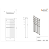 Radiator de baie MINAS 6 cromat 530x1200mm 482W Imers 0460CH