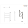 Radiator de baie MINIMAL 1 negru 530x900mm 195W Imers 2712CZ