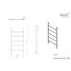 Radiator de baie MINIMAL 2 alamă 530x1100mm 228W Imers 2721