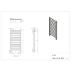 Radiator de baie TELL 2 negru 430x940mm 342W Imers 1122CZ