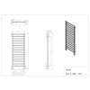 Radiator de baie TELL 3 alb 430x1170mm 434W Imers 1132