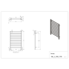Radiator de baie TELL 4 negru 530x790mm 379W Imers 1142CZ