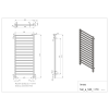 Radiator de baie TELL 6 negru 530x1170mm 505W Imers 1162CZ