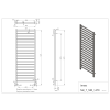 Radiator de baie TELL 7 negru 530x1470mm 639W Imers 1172CZ