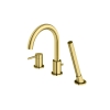 Mixer de baie cu 3 orificii și gură pivotantă Kohlman Axel QB241AGD Gold