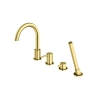 Mixer de cadă cu 4 orificii și gură pivotantă Kohlman Axel QB244AGD Gold