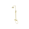 Kohlman Axel QW273AGD Gold Set de duș termostatic montat pe suprafață cu duș cu ploaie de ploaie