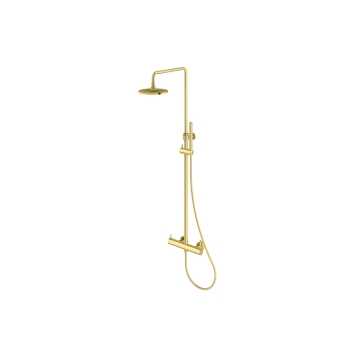 Kohlman Axel QW276AGD Set de duș montat pe suprafață cu duș cu ploaie Gold