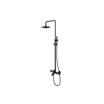 Kohlman Axel QW277AB Negru Set de cadă/duș de suprafață cu duș cu duș de ploaie Kohlman Axel QW277AB Negru