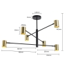 Plafonieră SNOW gold 6x50W GU10 Light Prestige