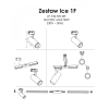 ICE SET 1F alb 3x50W GU10 Light Prestige kit de șine Prestige