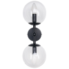 Aplică DORADO negru transparent 2x40W E14 Light Prestige