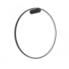 Aplică Oglindă oglindă neagră L 1x50W LED 90 cm Light Prestige