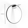 Aplică Oglindă oglindă neagră L 1x50W LED 90 cm Light Prestige