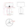 AMUR transparent 1x60W E27 lampă de masă Light Prestige