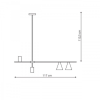 ARIZONA negru/auriu 4x40W GU10 lampă suspendată Light Prestige