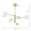 DORADO auriu 6x40W G9 lampă suspendată Light Prestige