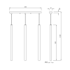 Lămpă suspendată LUNGO gold 3x5W G9 de Light Prestige