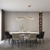 MELECA S gold 1x24W LED lampadare suspendată Light Prestige