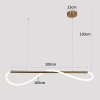 MELECA S gold 1x24W LED lampadare suspendată Light Prestige