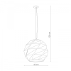 REUS Lampă suspendată REUS sferă albă 3x40W E27 Light Prestige