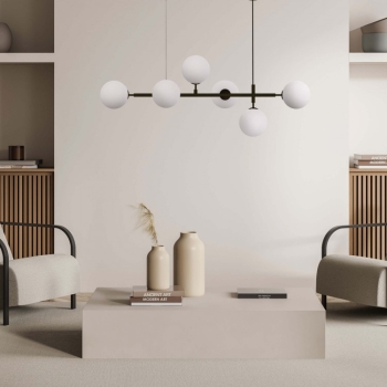 Lampă suspendată ALISA negru 6x40W E14 Light Prestige