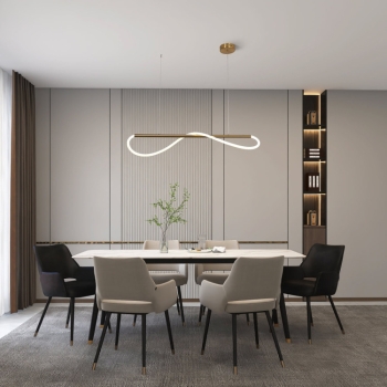 MELECA S gold 1x24W LED lampadare suspendată Light Prestige