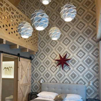 REUS Lampă suspendată REUS sferă albă 3x40W E27 Light Prestige