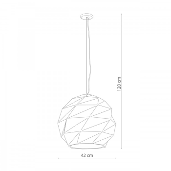REUS Lampă suspendată REUS sferă albă 3x40W E27 Light Prestige