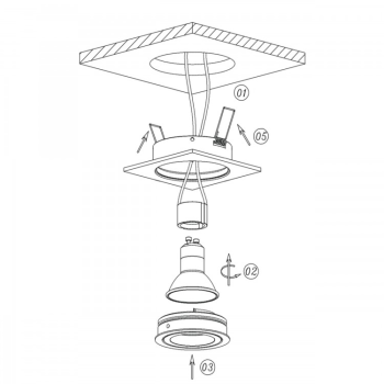 LAGOS circular alb 1x50W GU10 IP65 Light Prestige culoare albă