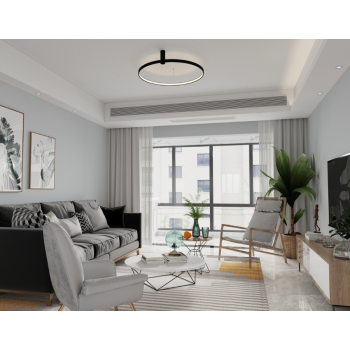 Plafond RING S negru 1xLED 3000K Light Prestige