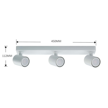 Plafonieră SNOW alb 3x50W GU10 Light Prestige
