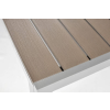 Masă mare de grădină pentru 8 persoane din aluminiu MODENA 180 x 90 cm - argintiu