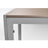 Masă mare de grădină pentru 8 persoane din aluminiu MODENA 180 x 90 cm - argintiu