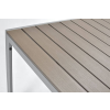 Masă mare de grădină pentru 8 persoane din aluminiu MODENA 180 x 90 cm - argintiu