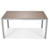Masă mare de grădină pentru 8 persoane din aluminiu MODENA 180 x 90 cm - argintiu