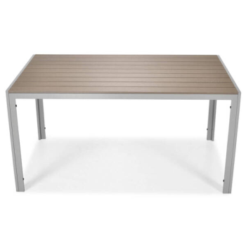 Masă mare de grădină pentru 8 persoane din aluminiu MODENA 180 x 90 cm - argintiu