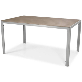 Mobilier de grădină pliabil din aluminiu MODENA Masă și 6 scaune - Argintiu