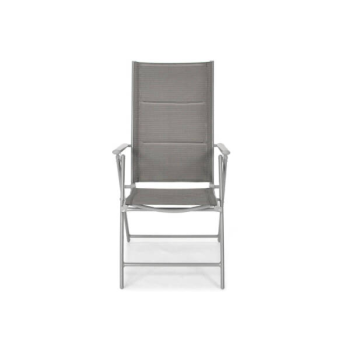 Mobilier de grădină pliabil din aluminiu MODENA Masă și 6 scaune - Argintiu