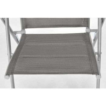 Mobilier de grădină pliabil din aluminiu MODENA Masă și 6 scaune - Argintiu