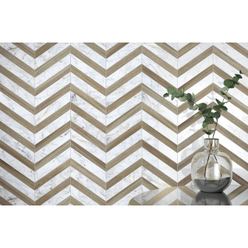 SUPREME WHITE COGNAC CHEVRON 30X21.9 Museum by Peronda