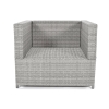 MALAGA COMFORT Set de grădină cu 4 locuri din technorattan - gri